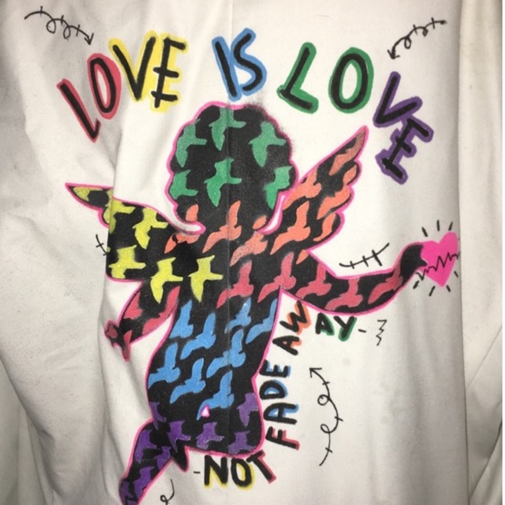 Handmade🌈Love is Love/One Love🌈Jacket Blazer Top - Picture 4 of 8